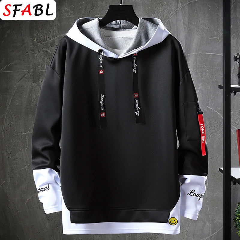 New Fashion Men's Hoodies Hip Hop Hooded Male Sweatshirts Men's Top Streetwear Casual Outdoor Breathable Pullovers Fashionable