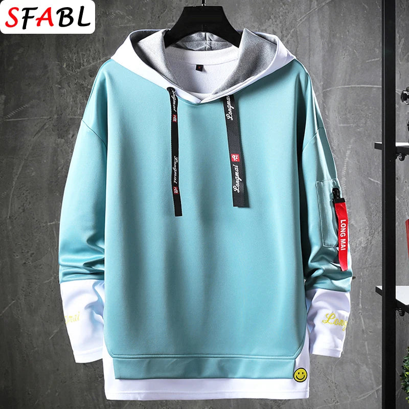 New Fashion Men's Hoodies Hip Hop Hooded Male Sweatshirts Men's Top Streetwear Casual Outdoor Breathable Pullovers Fashionable