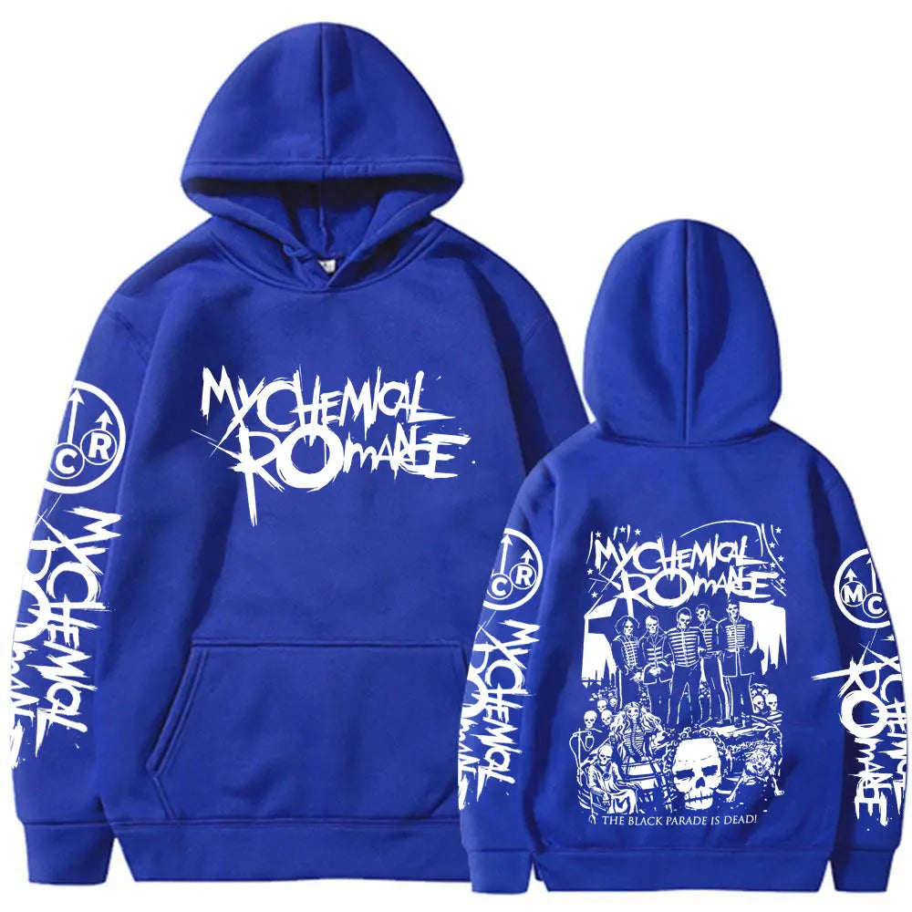 My Chemical Romance Rock Band Hoodies Black Parade Punk Emo Hooded Sweatshirts Men Women Fashion Vintage Gothic Hip Hop Pullover
